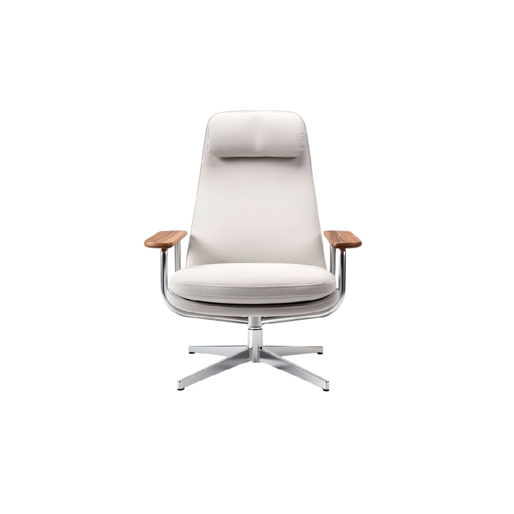 **Luxe fauteuil moderne avec accoudoirs en bois et design ergonomique**