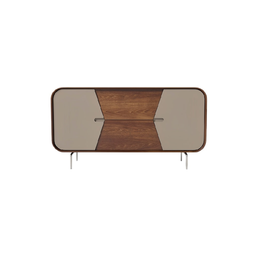 **Technische titel:** Modern dressoir met hout- en matte afwerkingen