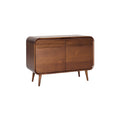 **Technische titel in het Nederlands: Moderne houten kast met afgeronde hoeken en vier poten**